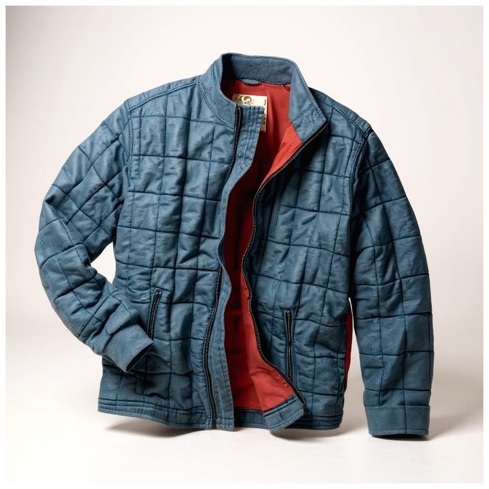 32 Bar Blues Men’s Quilted Full-Zip Jacket. Dark Denim. Large - Picture 3 of 11